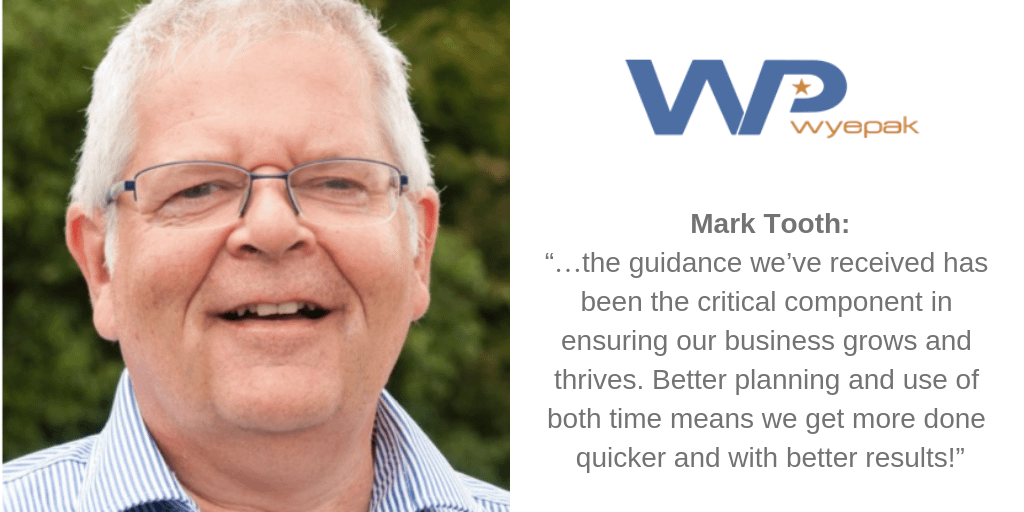 Mark Tooth: “…the guidance we’ve received has been the critical component in ensuring our business grows and thrives. Better planning and use of both time means we get more done quicker and with better results!”